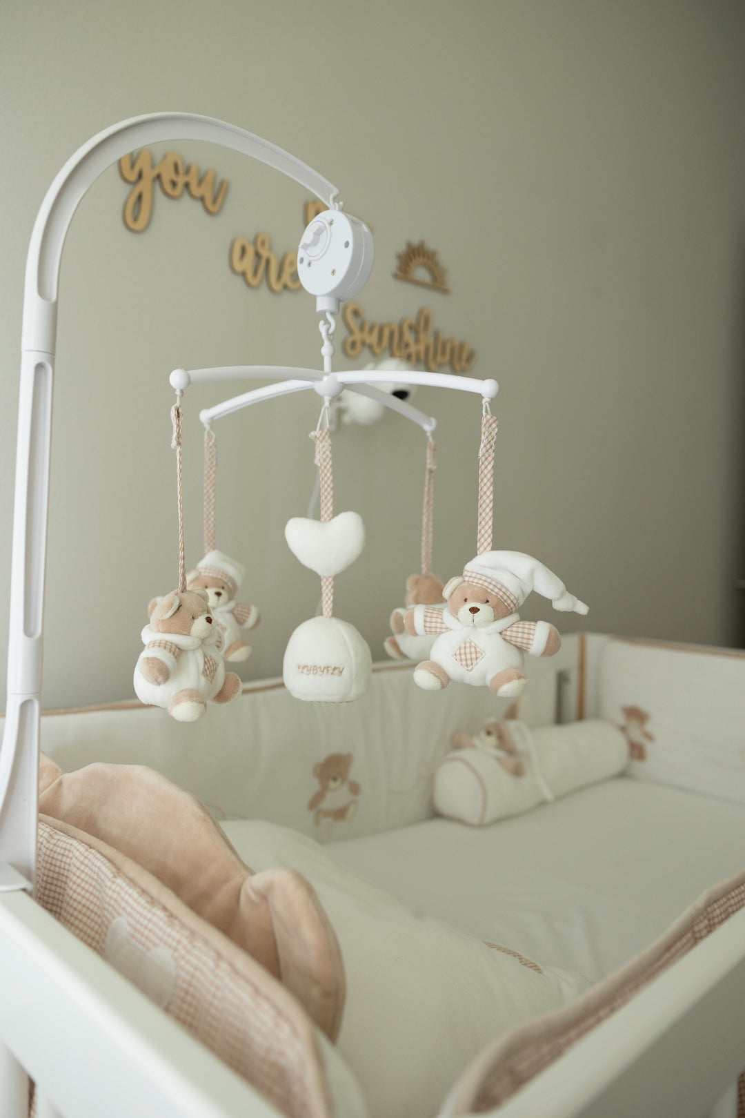 Bear Musical Mobile - Beige